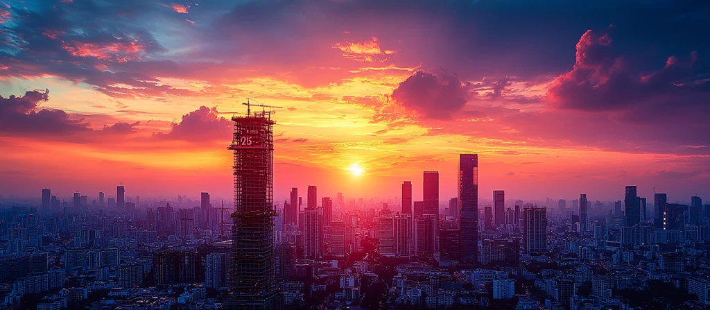 工人在脚手架上