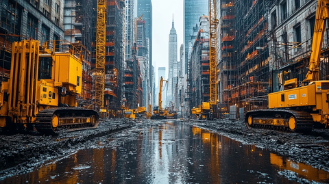 城市建筑建设景象