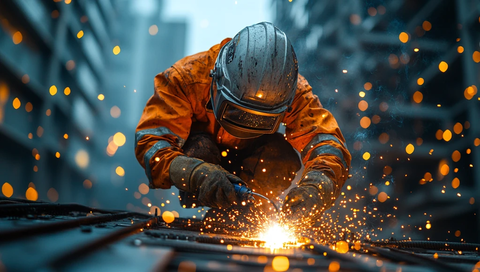 焊接工人施工现场