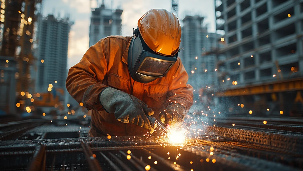 焊接工人施工现场