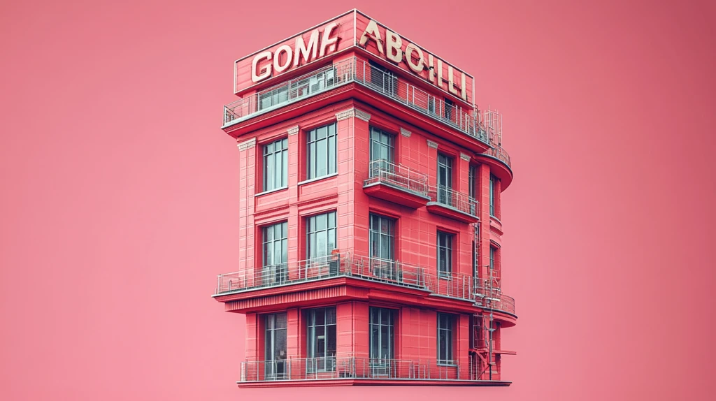 粉色背景建筑拍摄