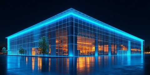 工业仓库线框图