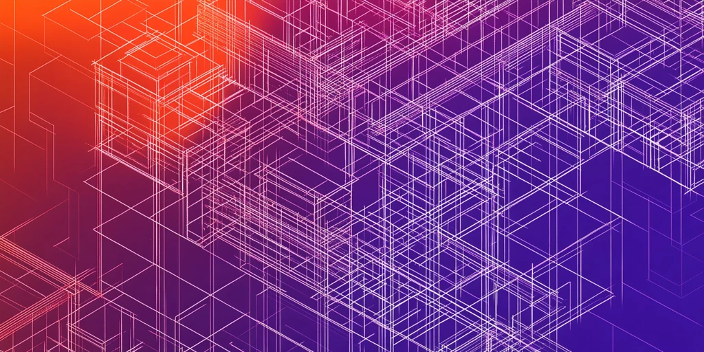 紫色橙色脚手架