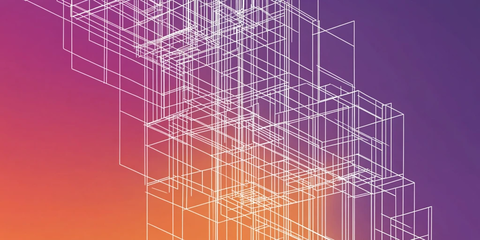 紫色橙色脚手架