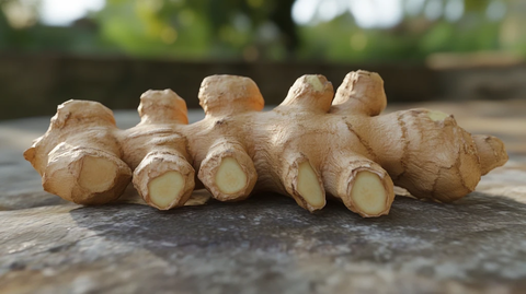 姜根切片素材