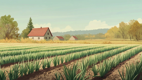 田间农业插画