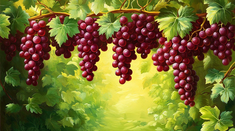 葡萄暖色背景墙