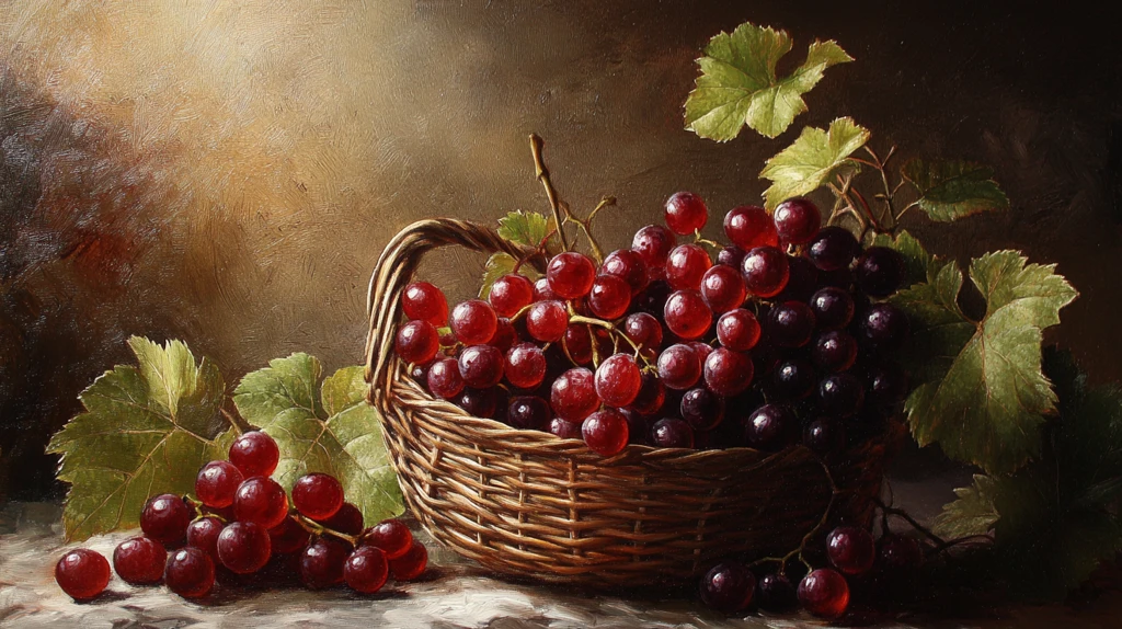 高清唯美葡萄特写红提