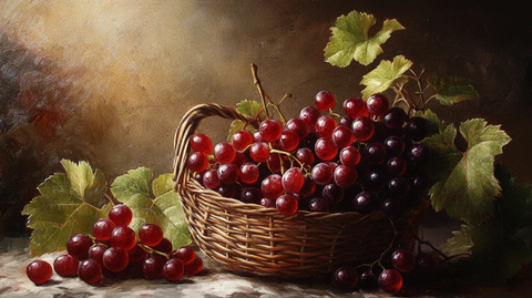 高清唯美葡萄特写红提