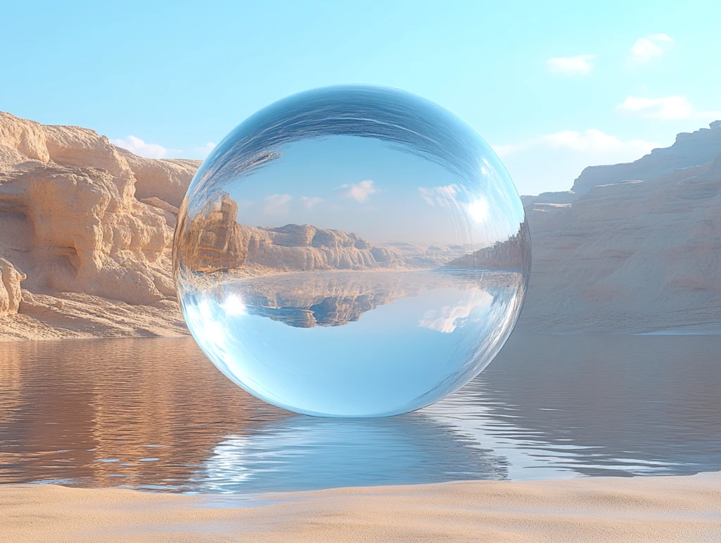 悬浮的玻璃圆盘