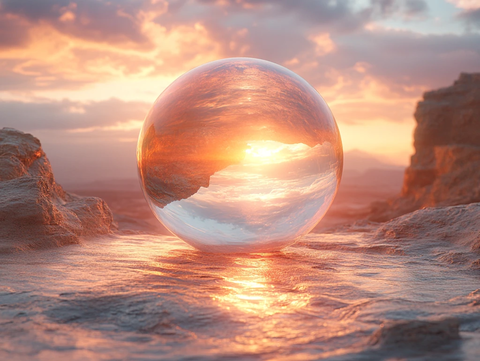 悬浮的玻璃圆盘