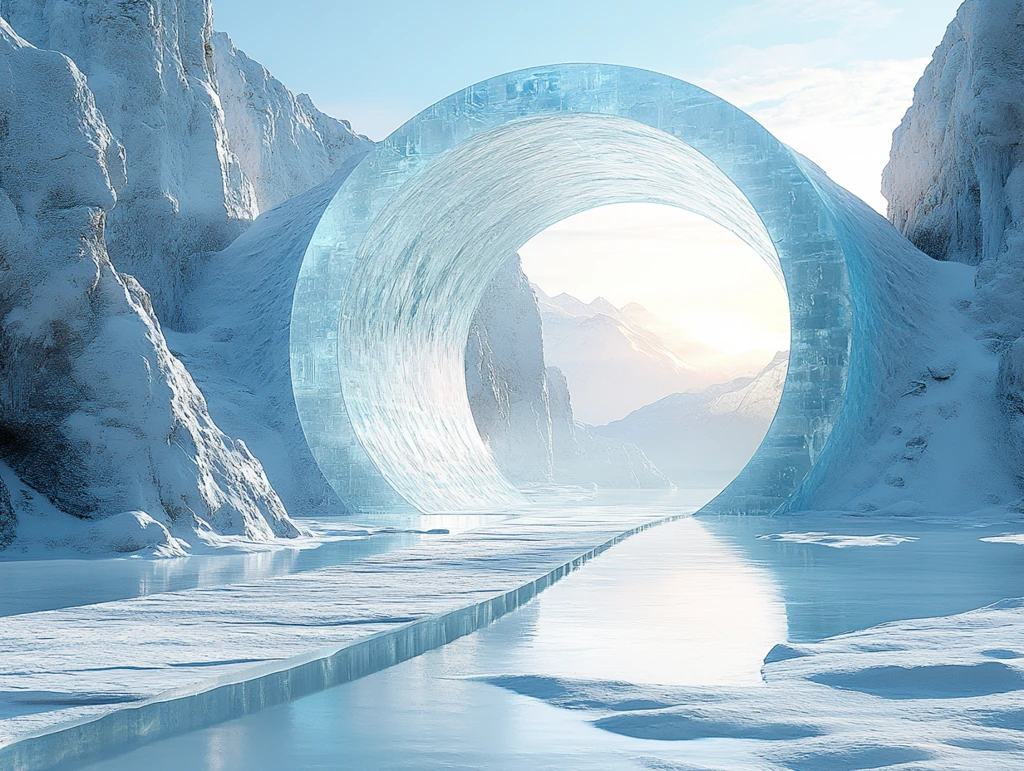 圆环与冰蓝景观