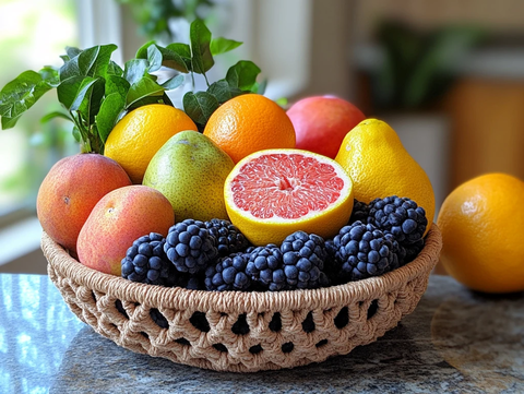 手工编织水果篮