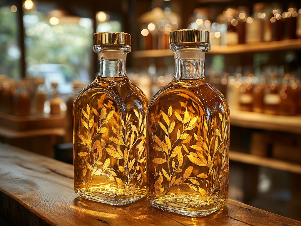 金叶玻璃瓶装橄榄油