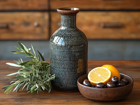 手工陶瓷橄榄油瓶