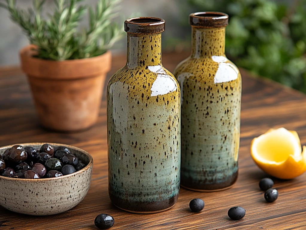 手工陶瓷橄榄油瓶