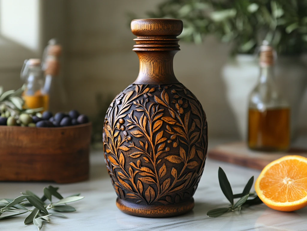 木瓶橄榄枝雕刻