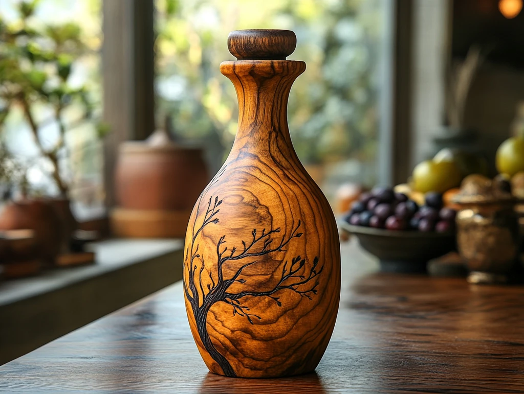 木瓶橄榄枝雕刻