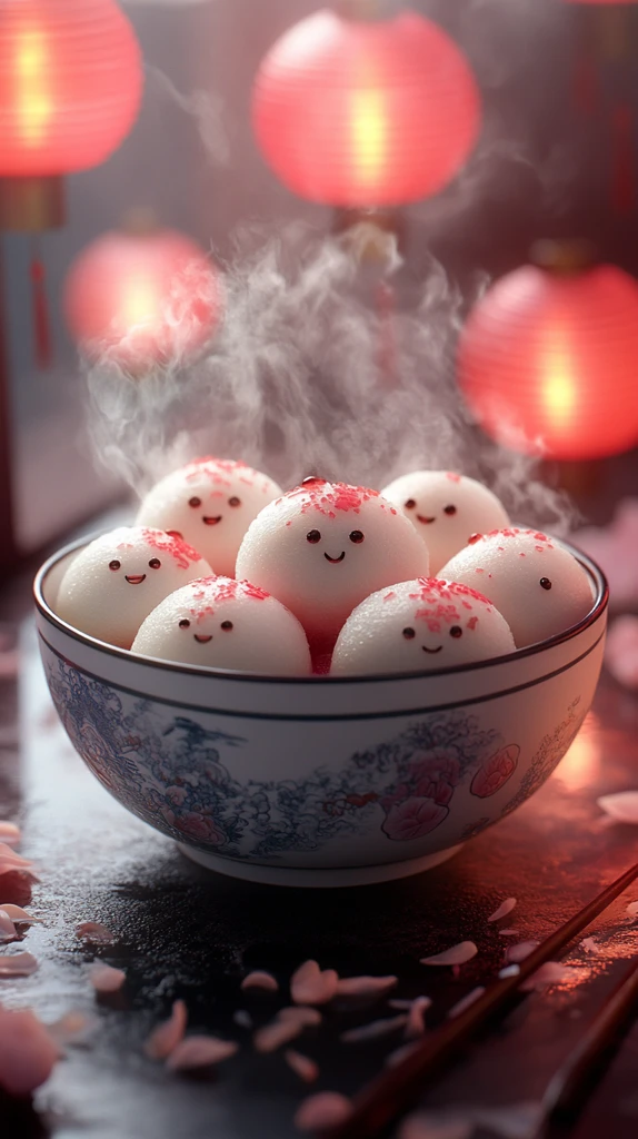 灯笼汤圆卡通图