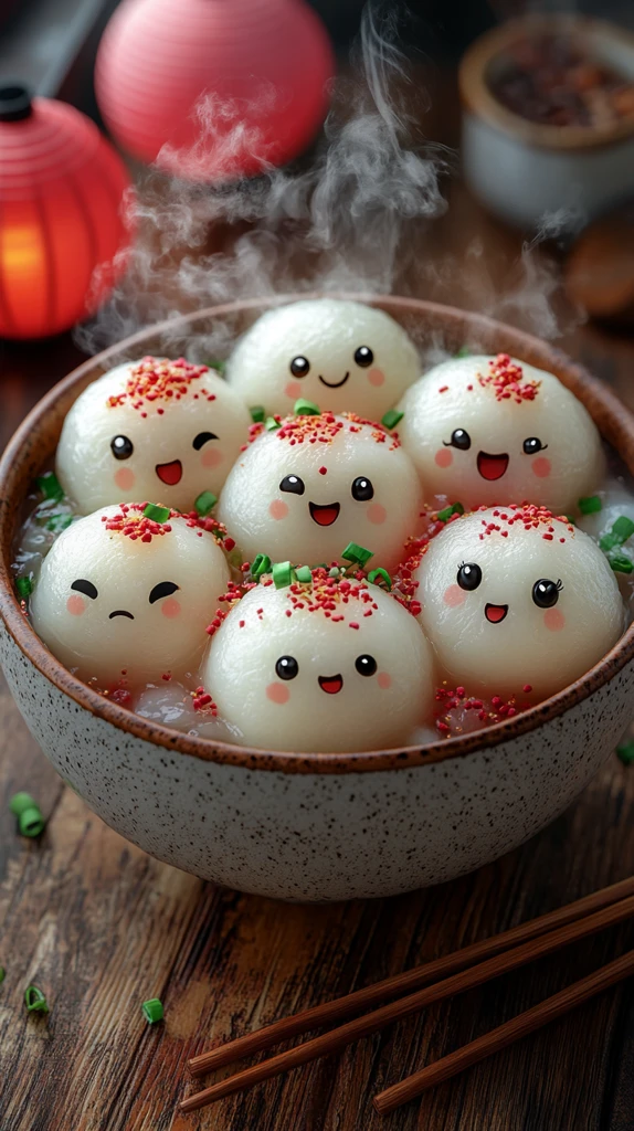 灯笼汤圆卡通图