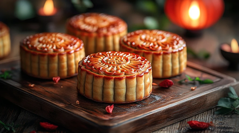 中秋月饼与灯笼