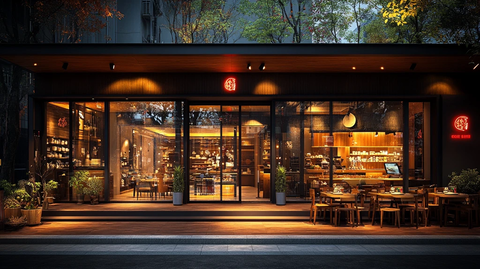 餐厅玻璃门窗设计