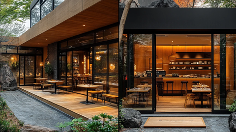 餐厅玻璃门窗设计