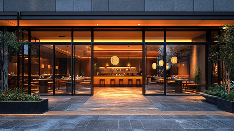 餐厅玻璃门窗设计