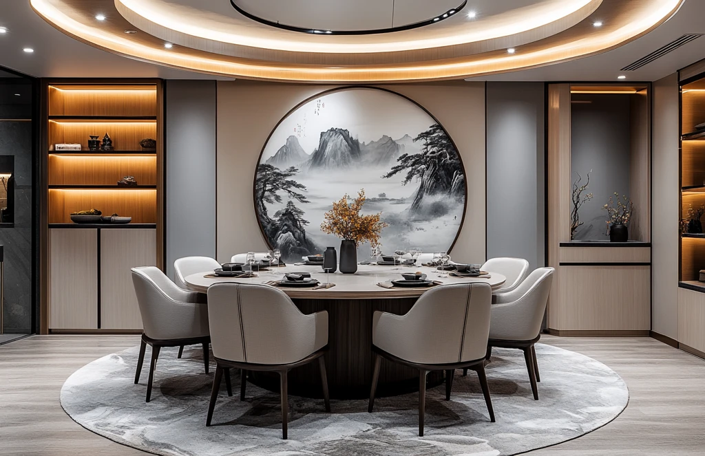 中式圆桌餐厅