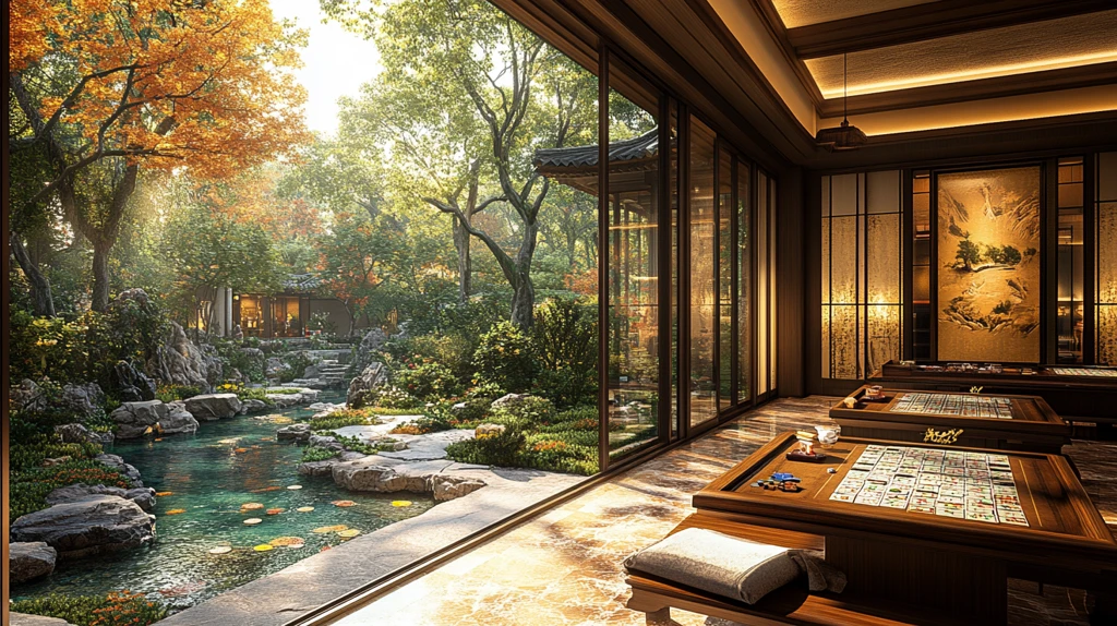麻将与卡牌户外花园
