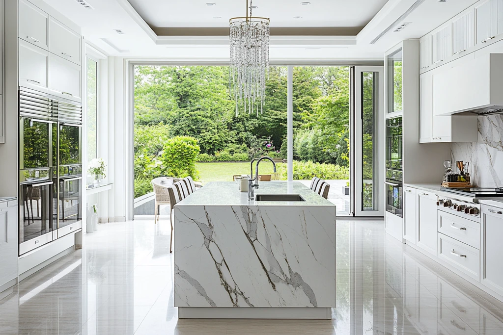 玻璃墙开放式厨房