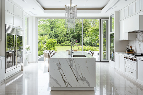 玻璃墙开放式厨房