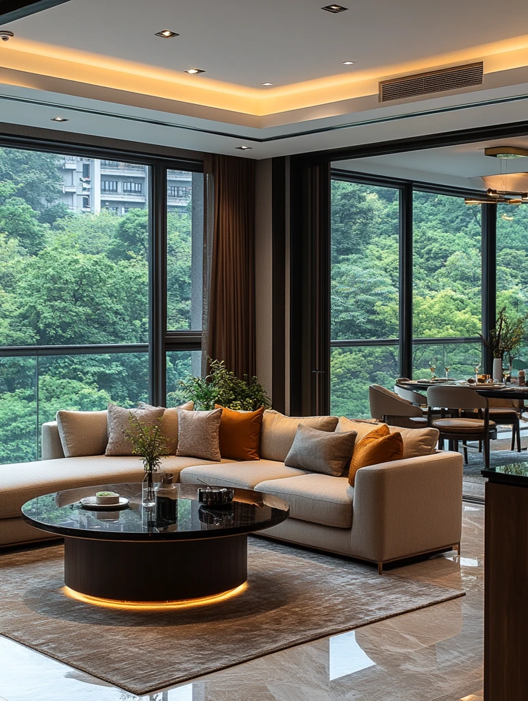 宽敞明亮中式客厅