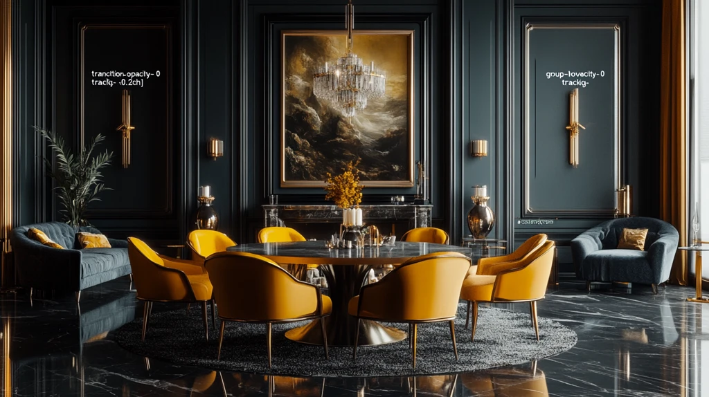 艺术装饰圆形餐桌