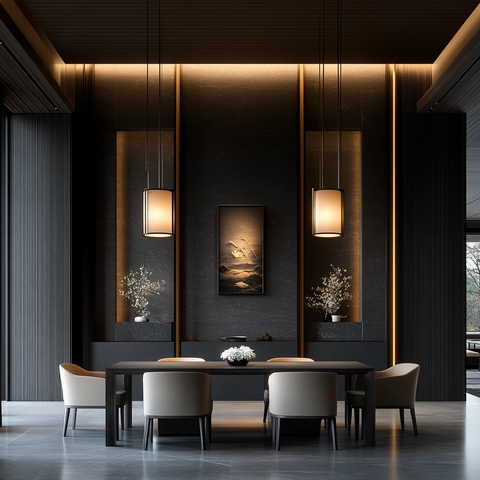 中式现代餐厅布局