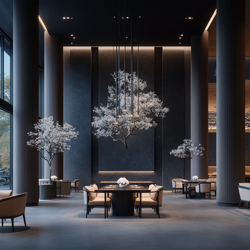 中式现代餐厅布局