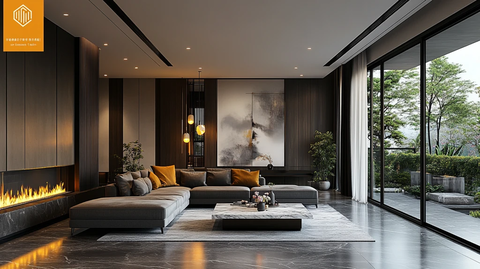 深色亚洲风客厅