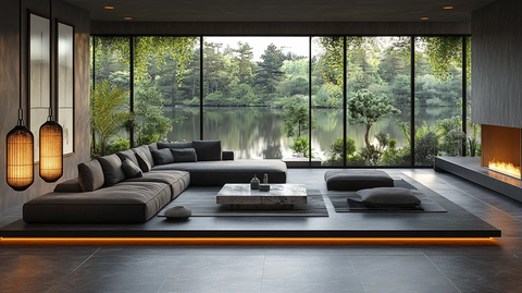 深色亚洲风客厅