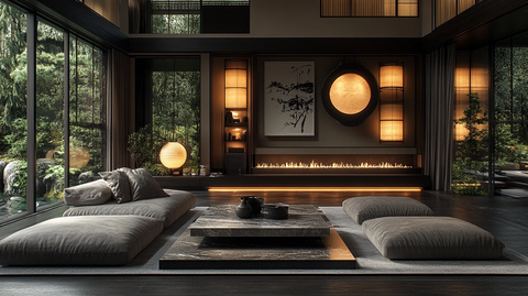 深色亚洲风客厅