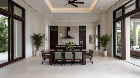 大餐桌四椅高顶客厅