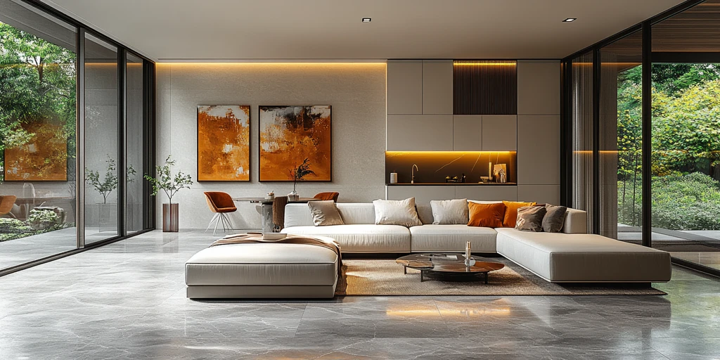 白色金色中式厨房