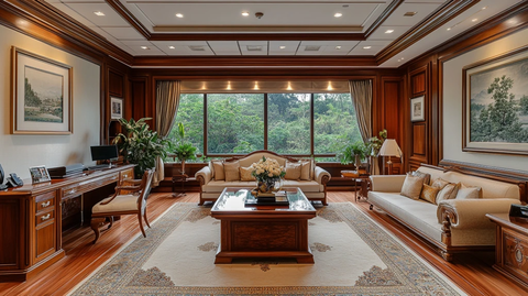 中式沙发办公空间