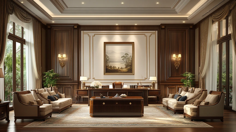 中式沙发办公空间