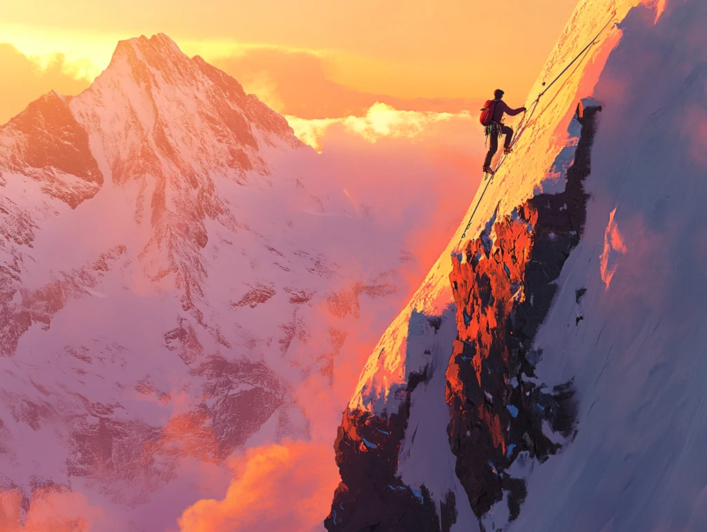 登顶成功拼搏进取征程