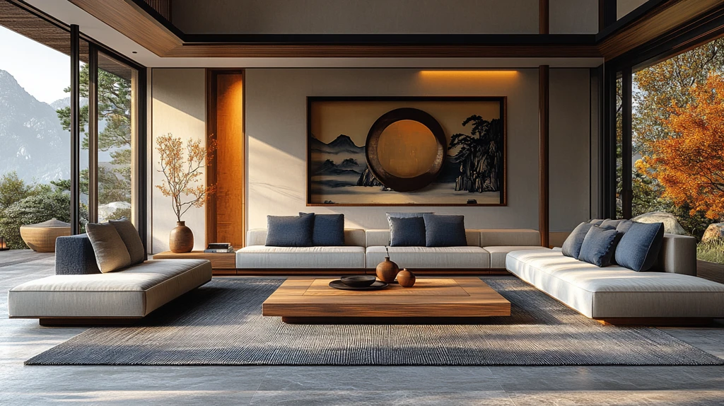 中式简约客厅设计