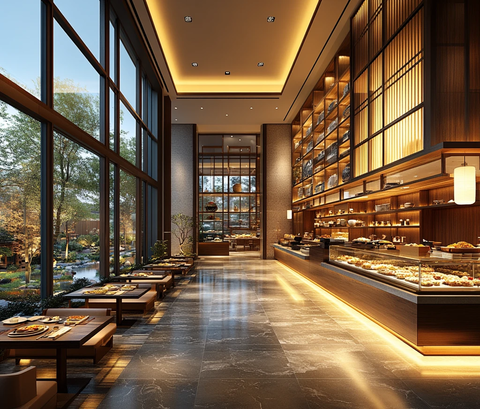 绿黄蓝餐厅空间