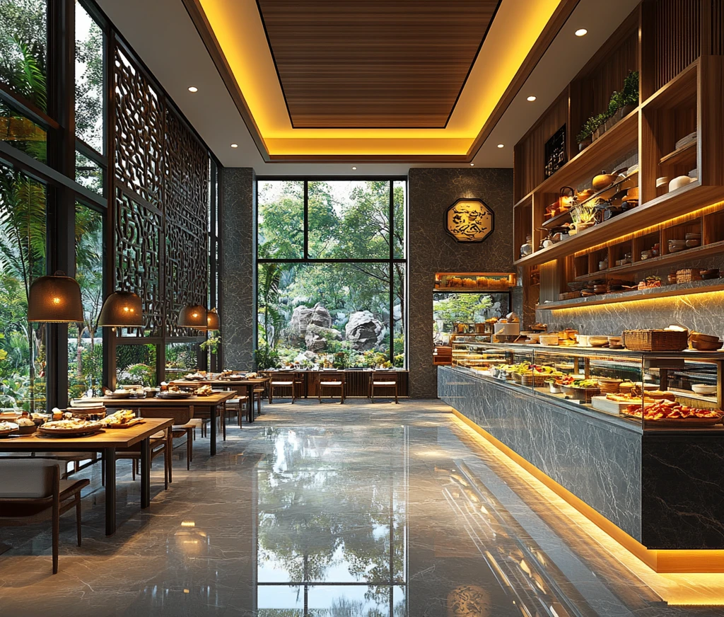 绿黄蓝餐厅空间