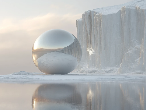 冰面反射球体