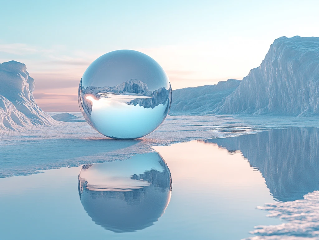 冰面反射球体