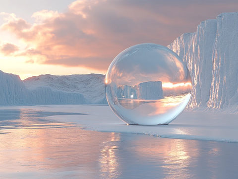冰面反射球体